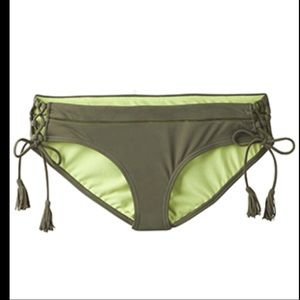 Prana Ikenna Tie Swim Bottom Cargo Olive Green